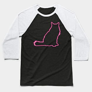 80s Retro Neon Sign Birman Baseball T-Shirt